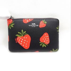 NWT Coach Wristlet in Strawberry Print